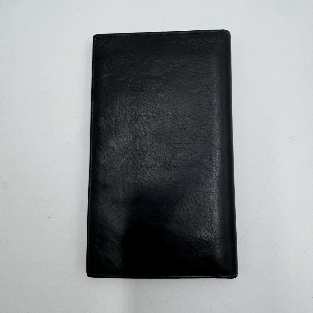 Genuine Leather Long Wallet Black Soft Leather Made in India Card Organizer